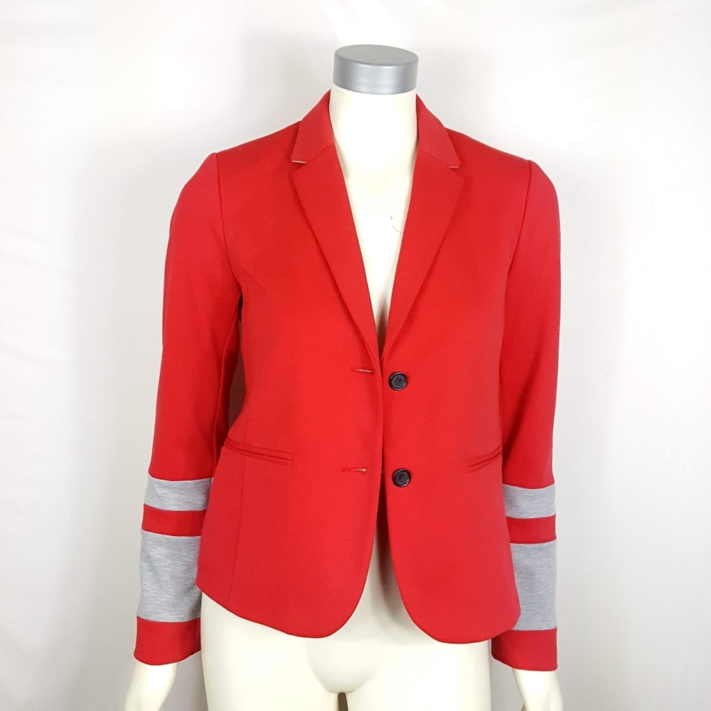 Gap Academy Blazer Womens Sz 6 Notched Lapel Jacket Red - Picture 2 of 5
